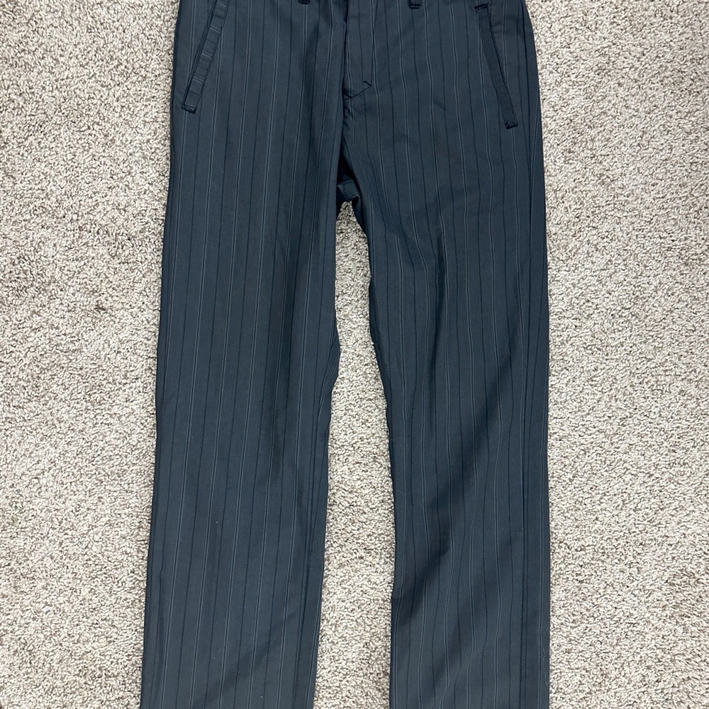 Black Pinstripe Quicksilver Pants